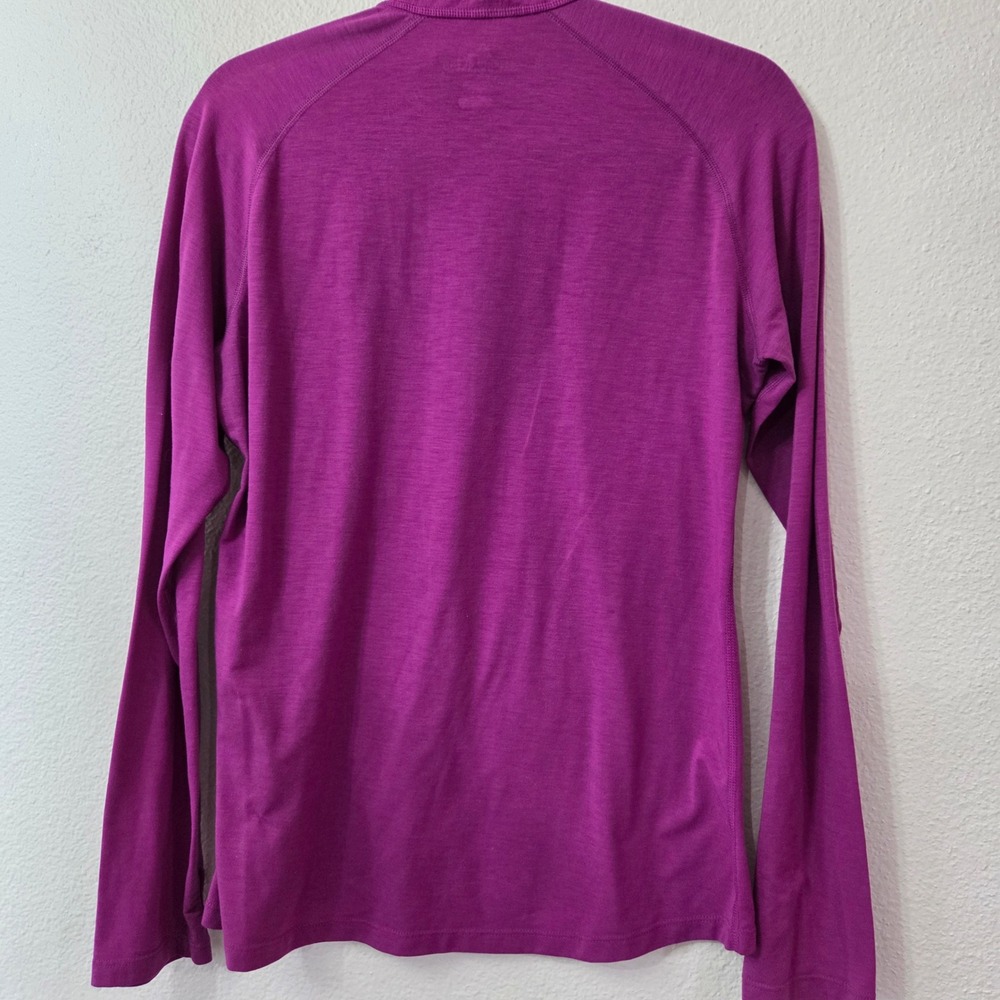 Paradox Merino Blend mock neck base layer 1/4‎ zip purple womens size large - Picture 3 of 9